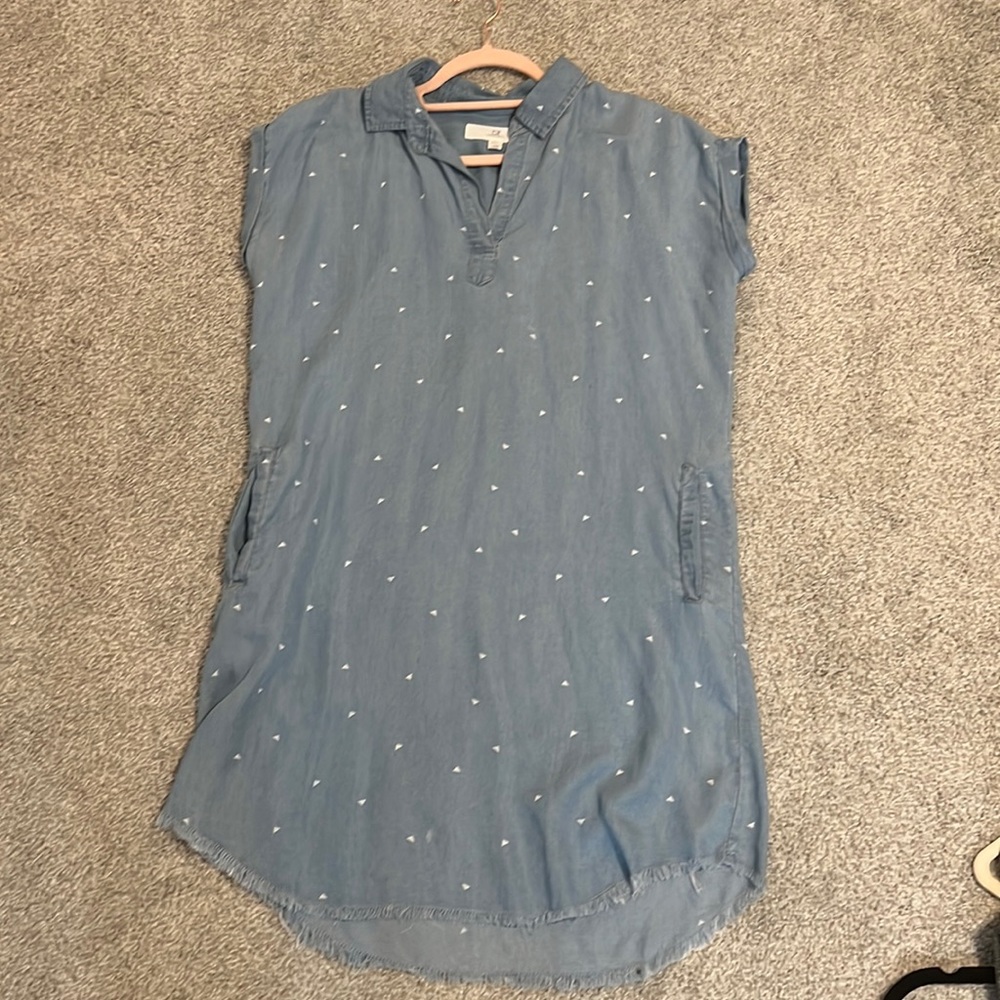 Blue size small shift dress with pockets Thread & supply